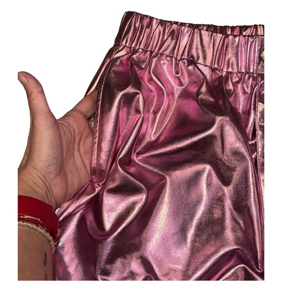 Cider Metallic Pink Parachutes Pants Size Medium - Picture 3 of 7
